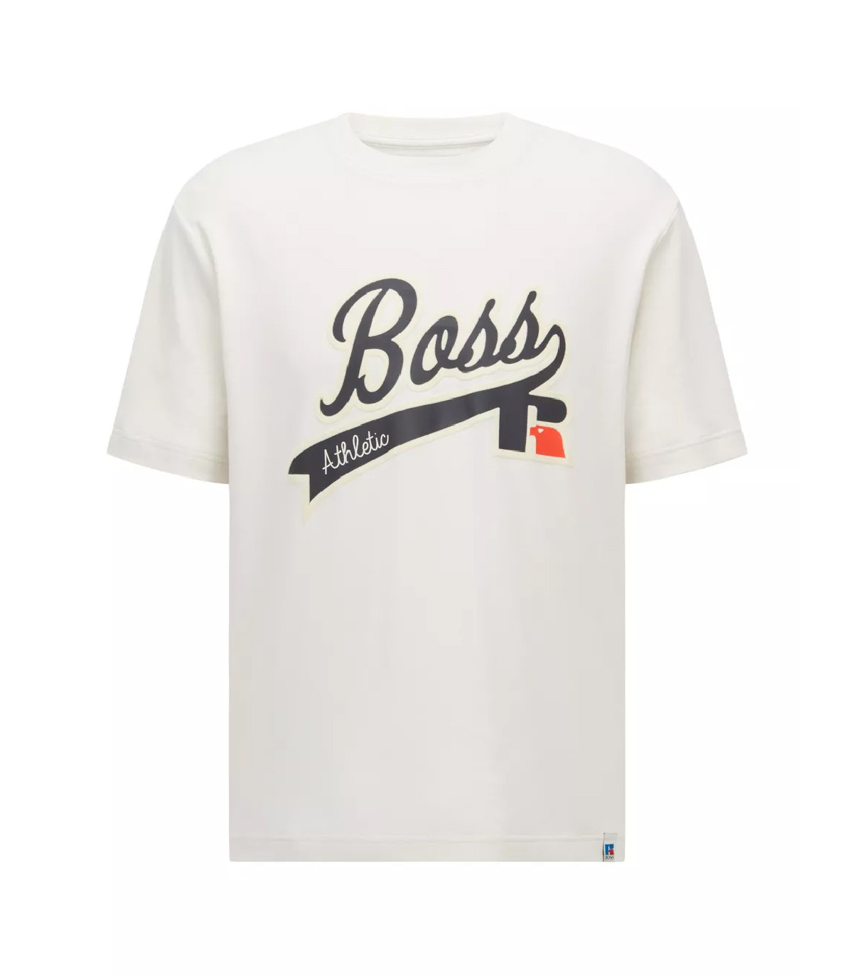 BOSS x Russell Athletic - Camiseta Relaxed Fit Exclusive Logo - Blanco