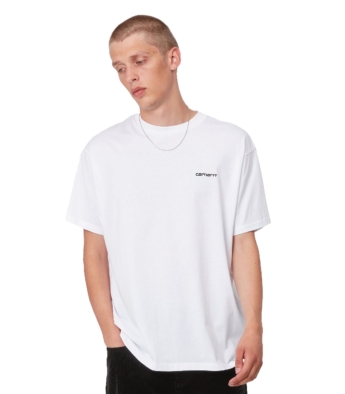 Carhartt WIP - Camiseta S/S Script Embroidery - Blanco