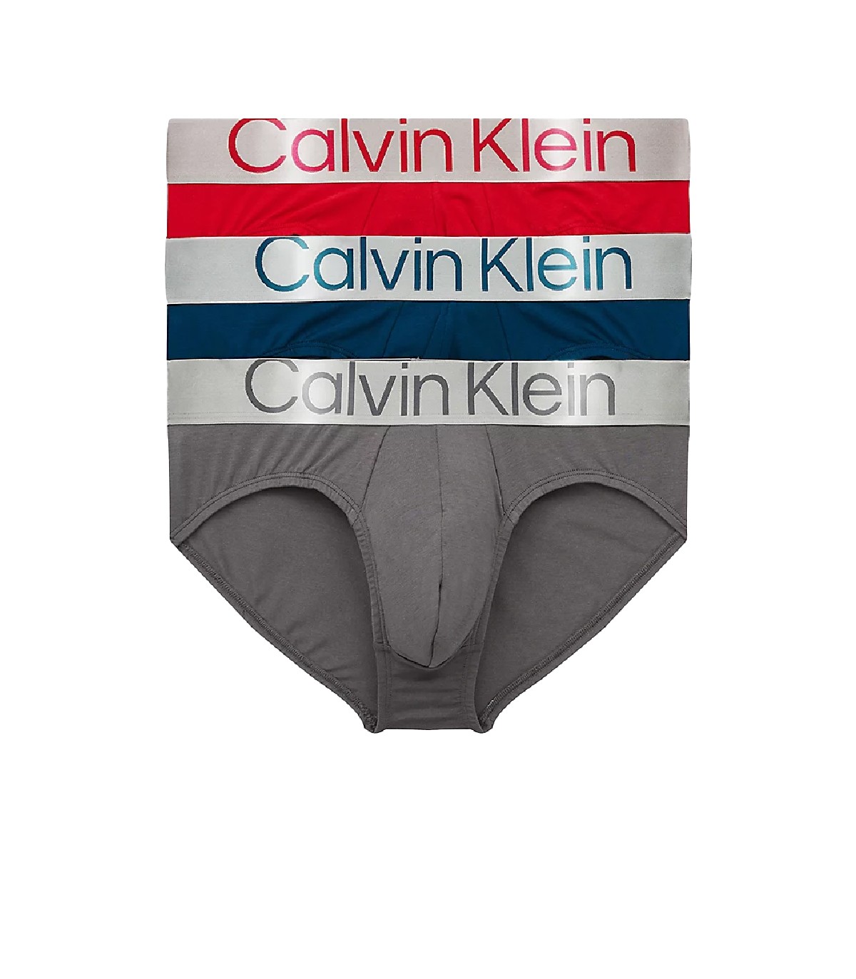 Calvin Klein - Pack 3 Calzoncillos Slips - Gris