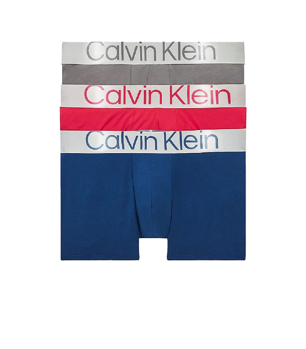 Calvin Klein - Pack x3 Bóxers Steel Cotton - Gris