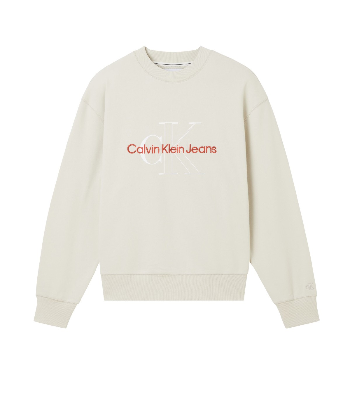 Calvin Klein Jeans - Sudadera Two Tone Monogram - Blanco