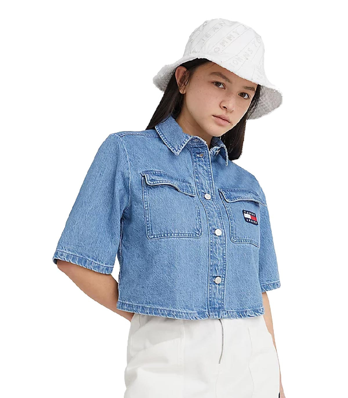 Tommy Hilfiger - Camisa Cropped - Azul