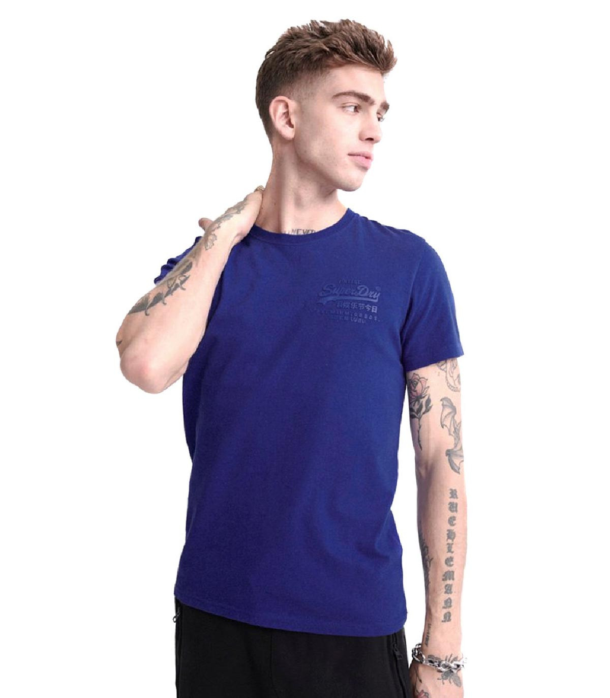 Superdry - Camiseta Vintage Logo VI Premium Goods - Azul marino