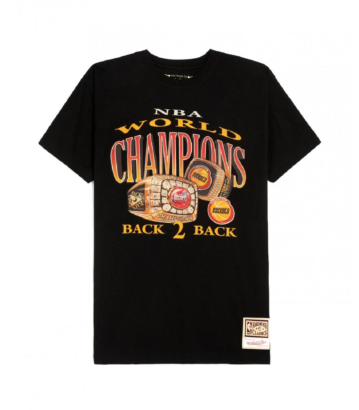 Mitchell & Ness - Camiseta Houston Rockets Champions Print - Negro