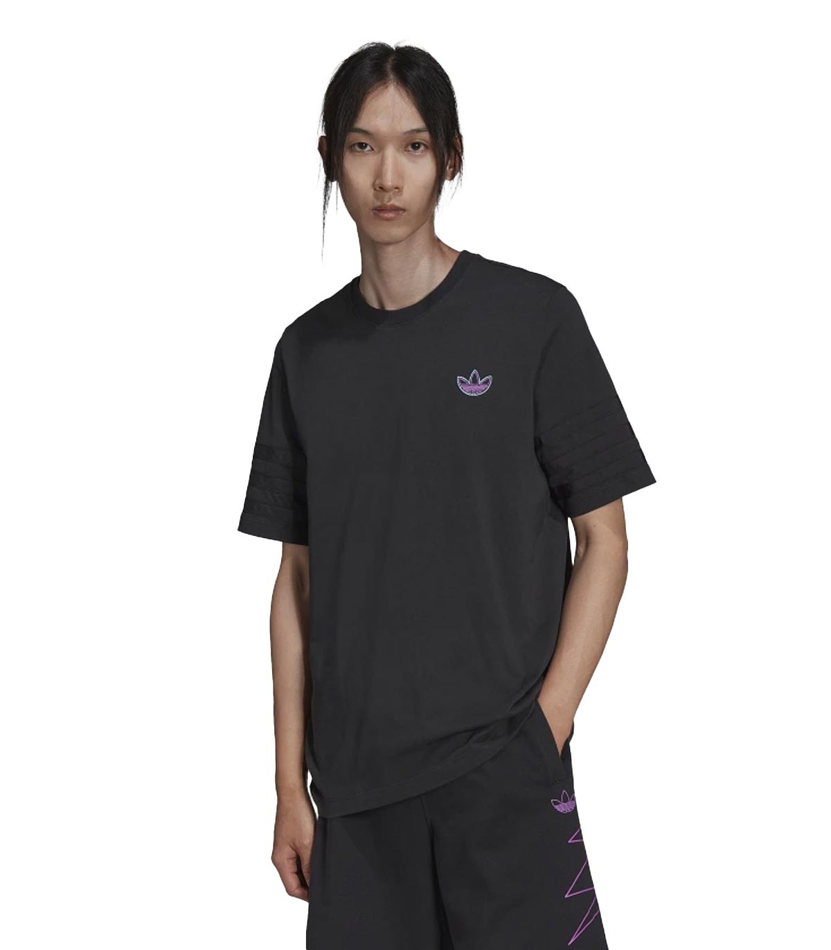 Adidas - Camisetas Speed Stripe T - Negro