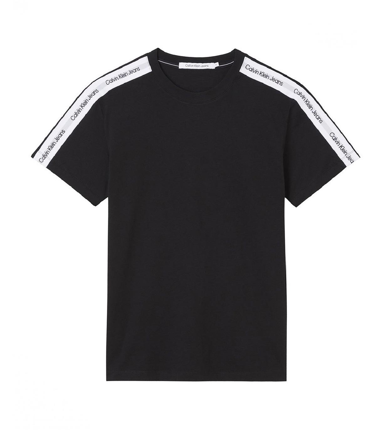 Calvin Klein Jeans - Camiseta Contrast Tape Shoulder - Negro