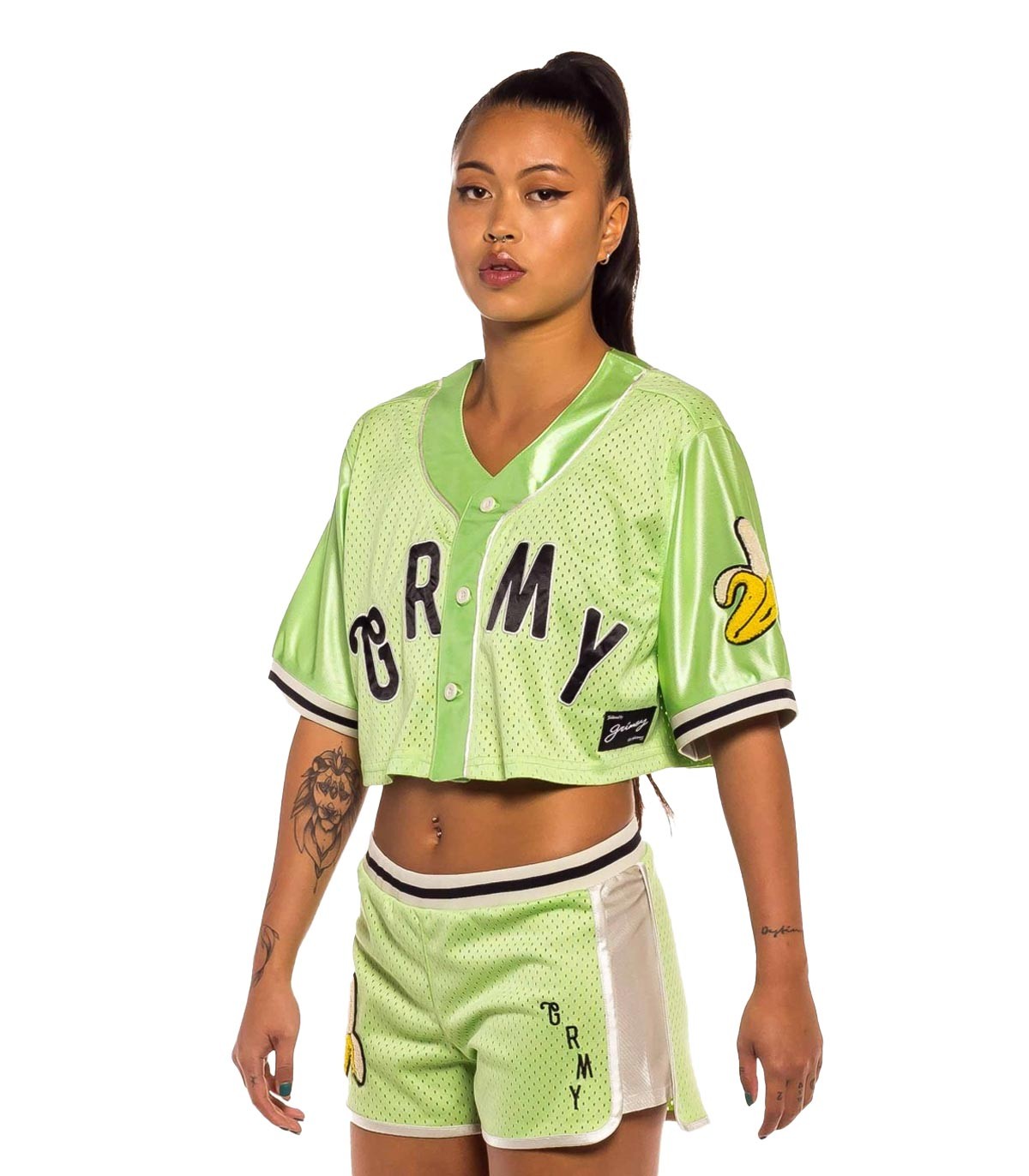 Grimey - Camisa de Baseball Jungle Punch - Verde