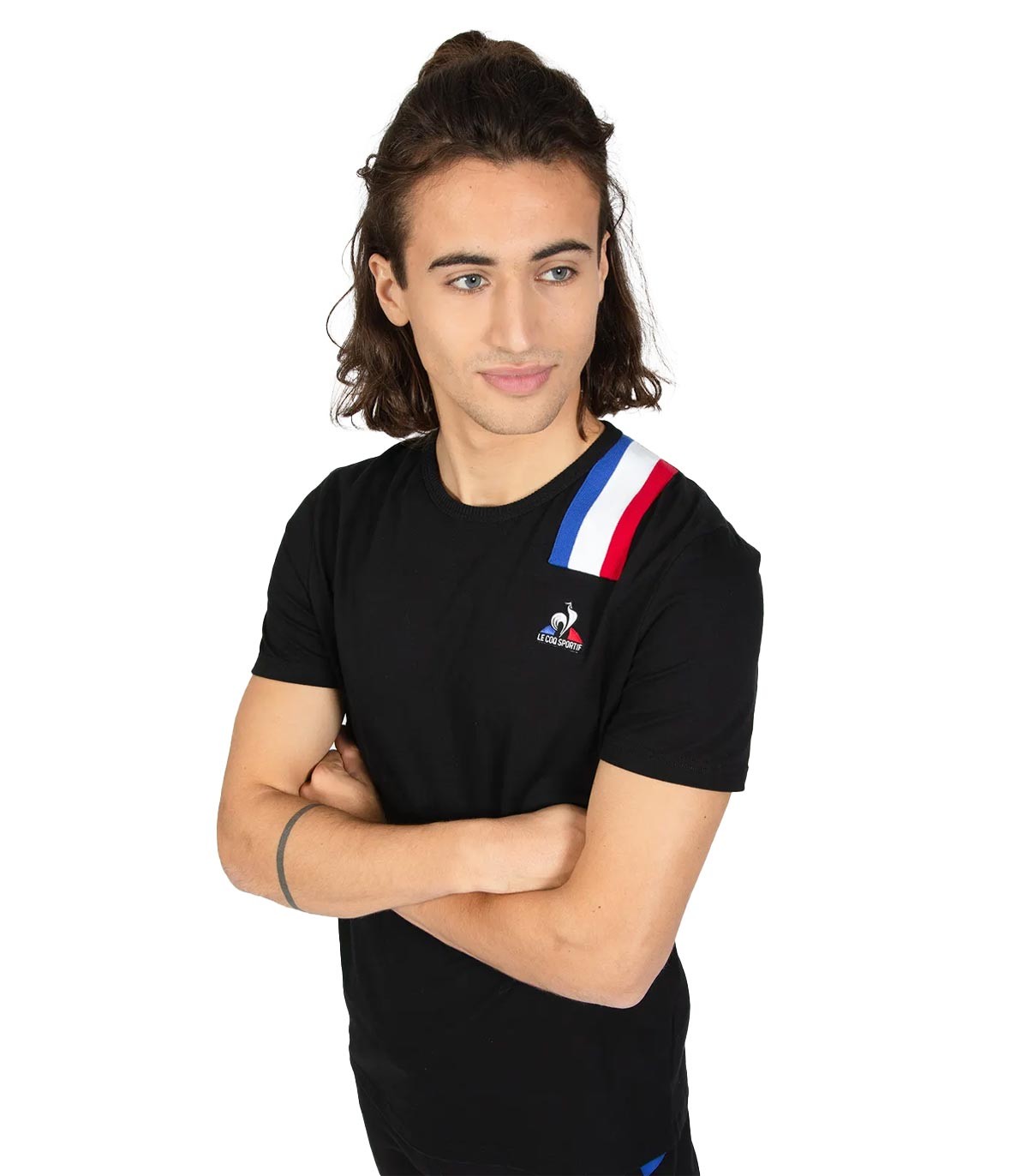 Le Coq Sportif - Camiseta Unisex Tricolore - Negro