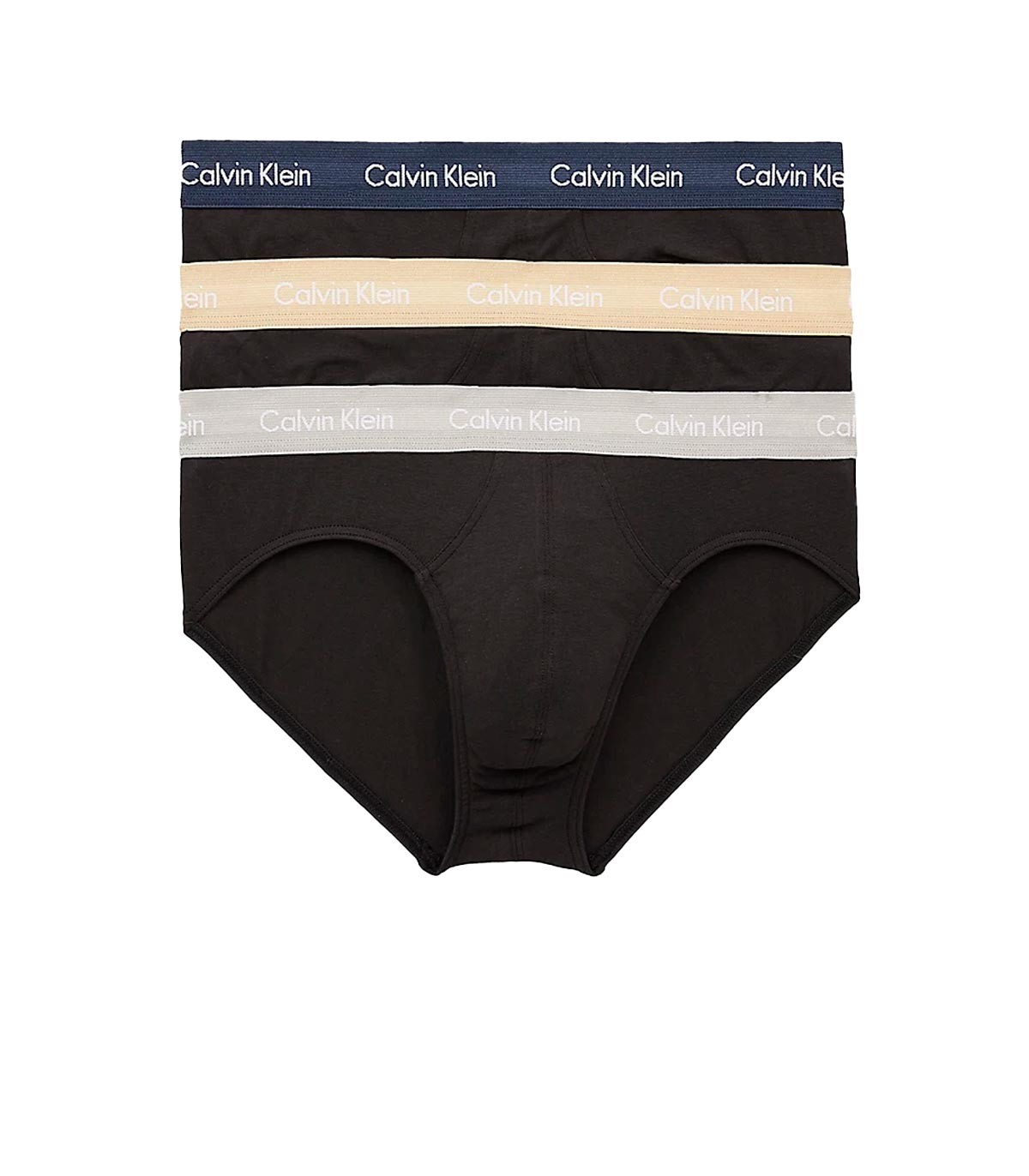 Calvin Klein - Calzoncillos Pack x3 Hip Brief - Negro