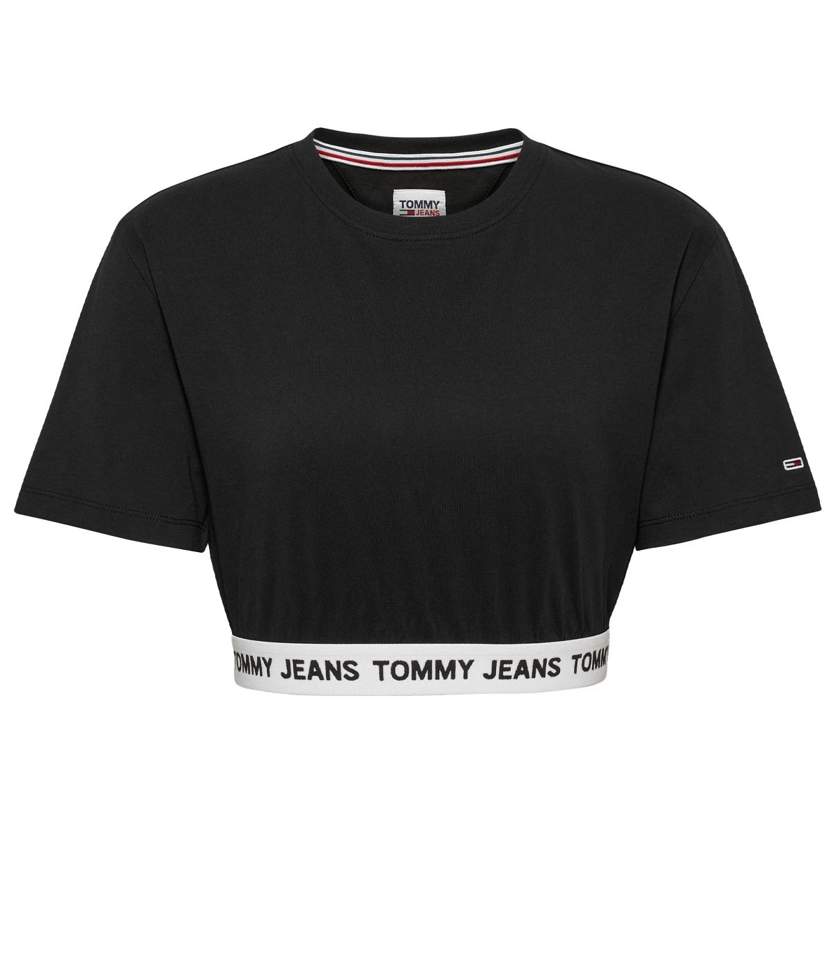 Tommy Jeans - Camiseta Corta con Logo - Negro