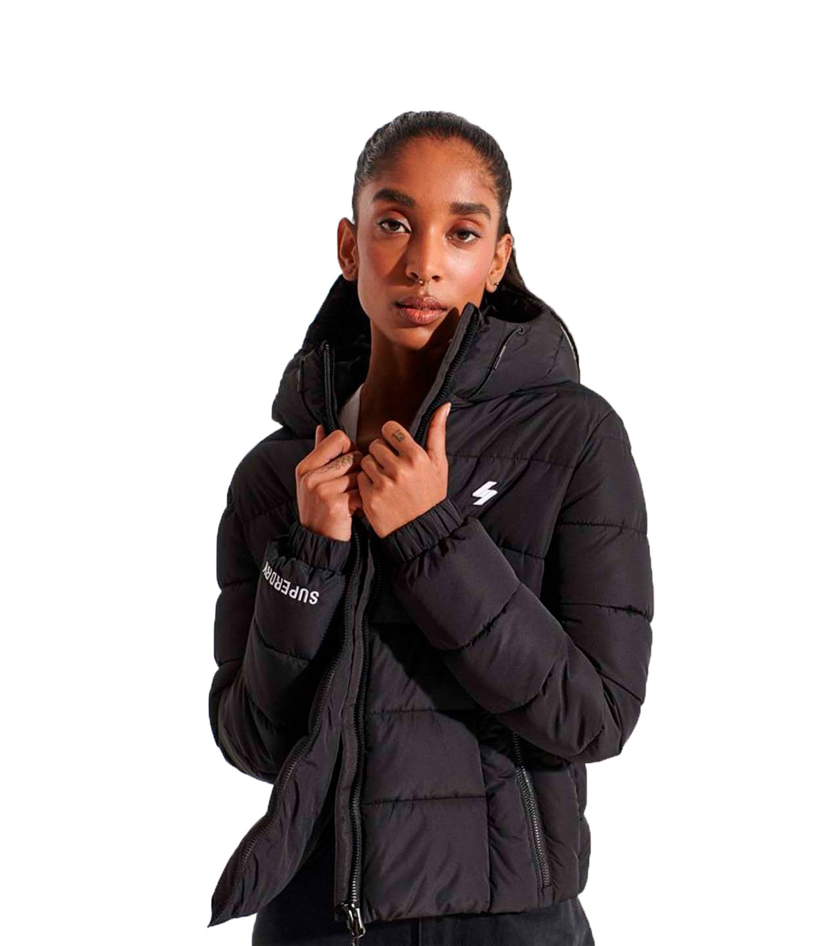 Superdry - Chaquetón Mujer Negro - Negro